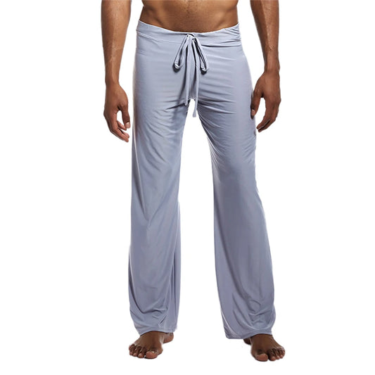 2021 Men Yoga Running Pants Spring Summer Ice Silk Sweatpants Gym Yoga Fitness Casual Pants Men'S Solid Drawstring Trousers